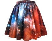 Crimson Galaxy Skirt, Organic Cotton