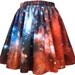 Crimson Galaxy Skirt, Organic Cotton