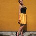 Silk Skirt Scalloped Hem Black Lace FINAL SALE -reserved for tessa-