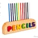 Pencil Holder - Natural & Organic Wooden 12ct Colored Pencil Holder