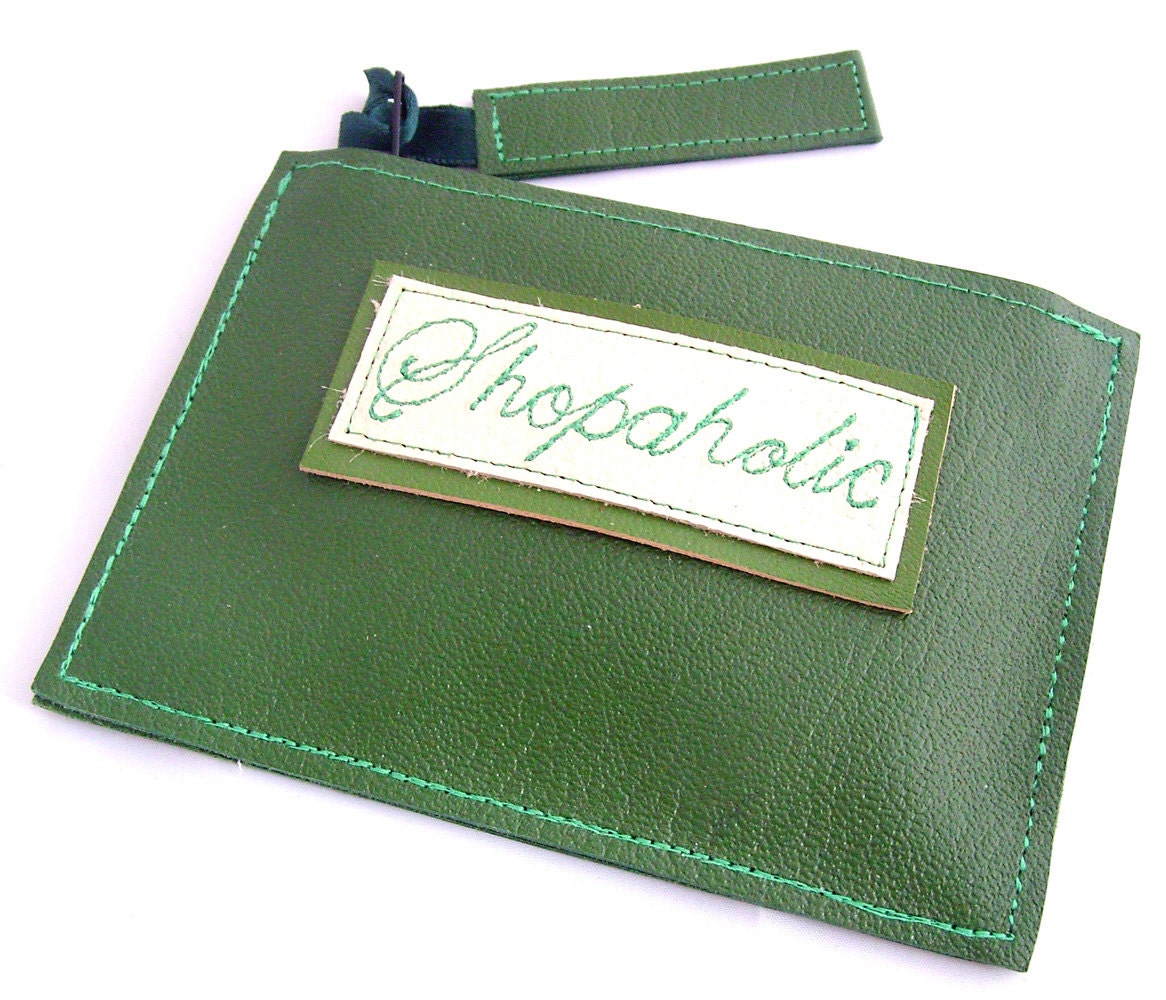 Fabulously Fun 'Shopaholic' leather purse