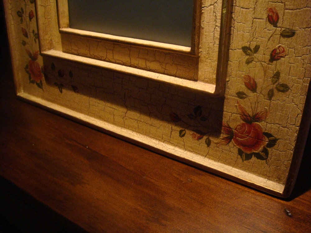 Chalkboard, Shabby Chic Floral Frame (15 3/4 x 19 3/4 inches)