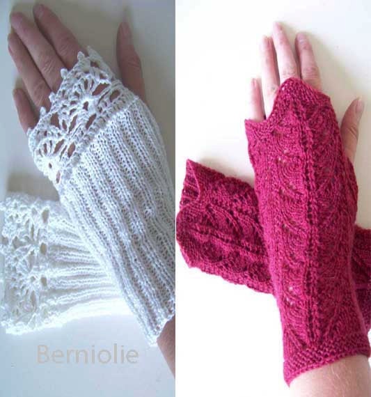 INSTANT DOWNLOAD, MADELINE, Knit and crochet glove pattern pdf