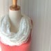 Lace Infinity Scarf - Candlelight Ivory Ruffled Loop, Circle Scarf, Cowl