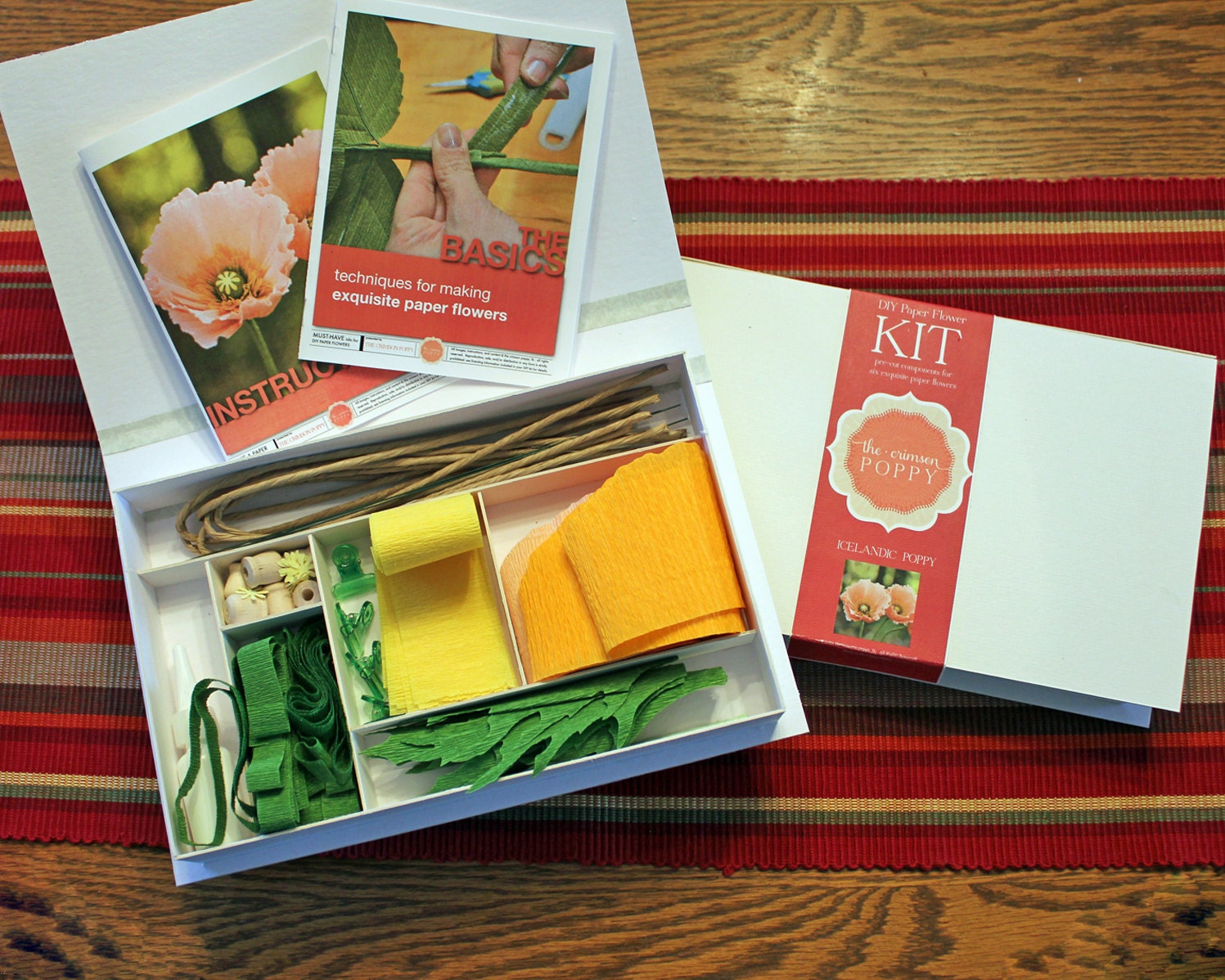 DIY exquisite paper flower kit - Icelandic Poppies in Peach