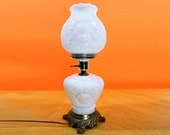 Milk Glass Gone With The Wind Table Lamp