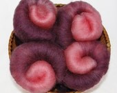 BFL/Silk Plum Pink Batts - 4-1/2 ounces