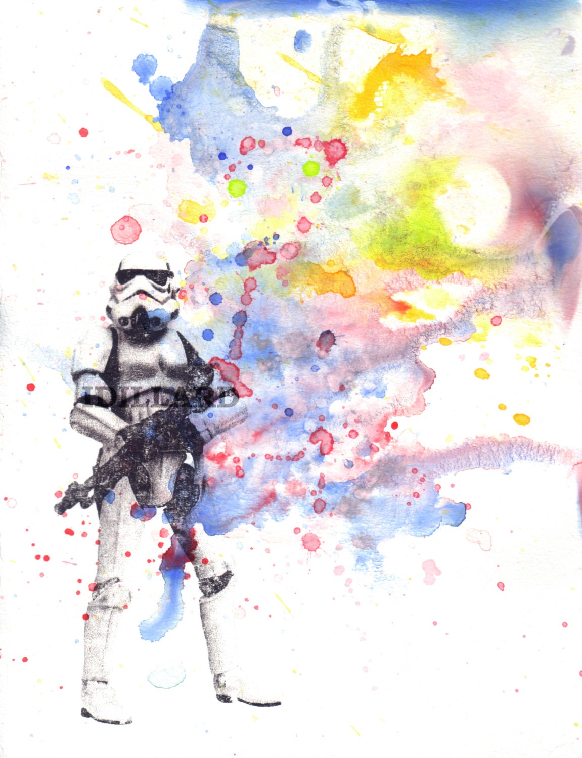 Storm Trooper Star Wars Art Watercolor Painting Fine by idillard