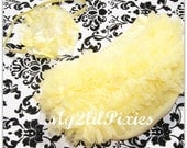 Sunshine Yellow Chiffon Ruffle Bum Baby Bloomer Diaper Cover  and Baby Girl Headband Set-4 headbands to choose from- Photo Prop-MY2LILPIXIES