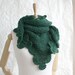 Free Shipping Handmade Green Triangle  Midi Shawl scarf collar Capelet Cowl Mothers Day gift