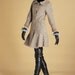 Charming wool coat with Flared Hem Detail (424)