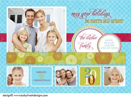 DIY Digital File U-Print Holiday Christmas card - Dasher Design
