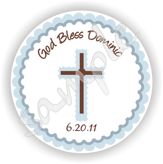40 Thank You 2 inch circle Stickers - Birthday - Envelope Seal - Address Label - Baptism - Communion - Personalized Il_570xn
