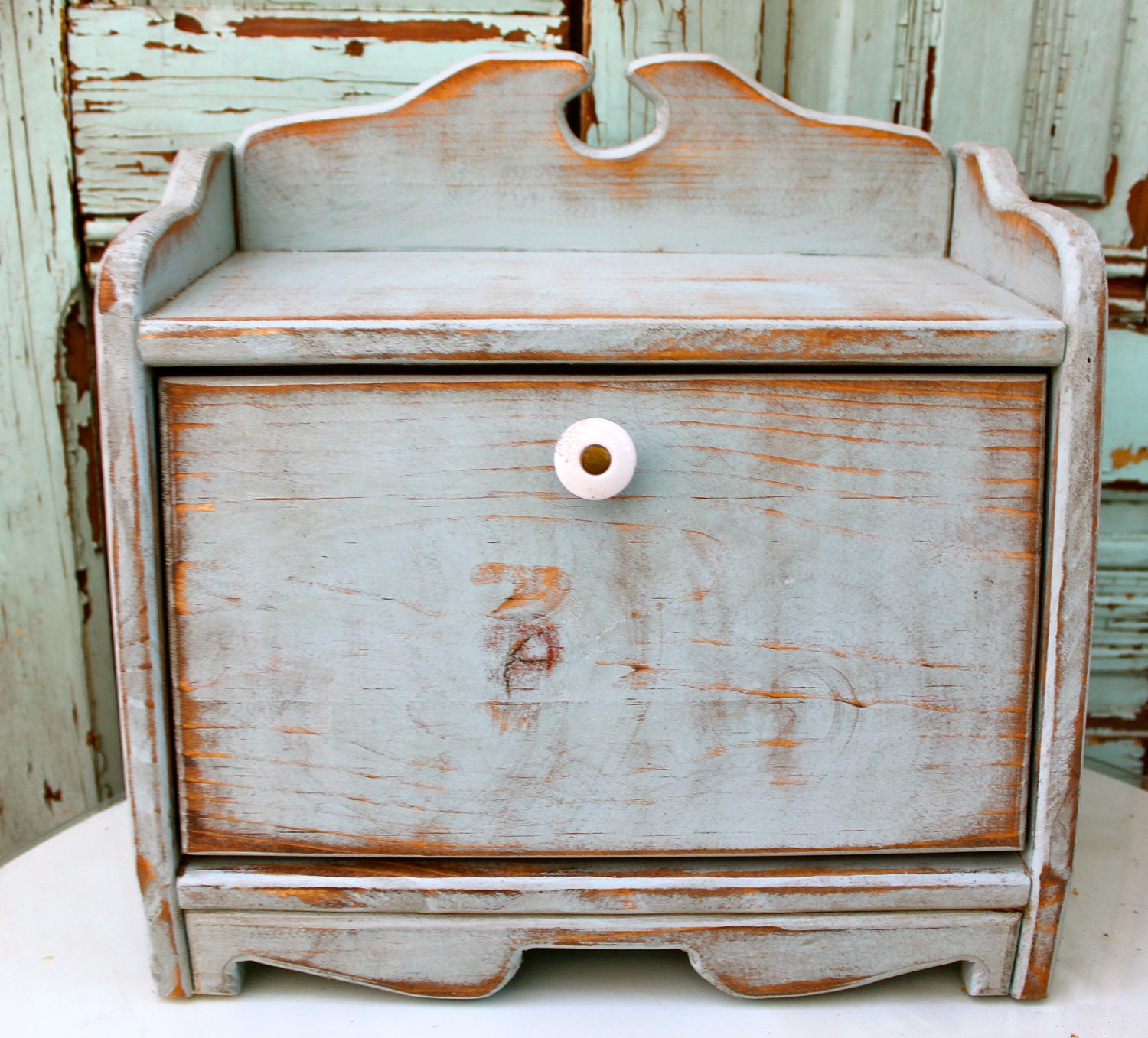 Breadbox - Shabby Kitchen - Cottage Chic - Your Antique Color choice