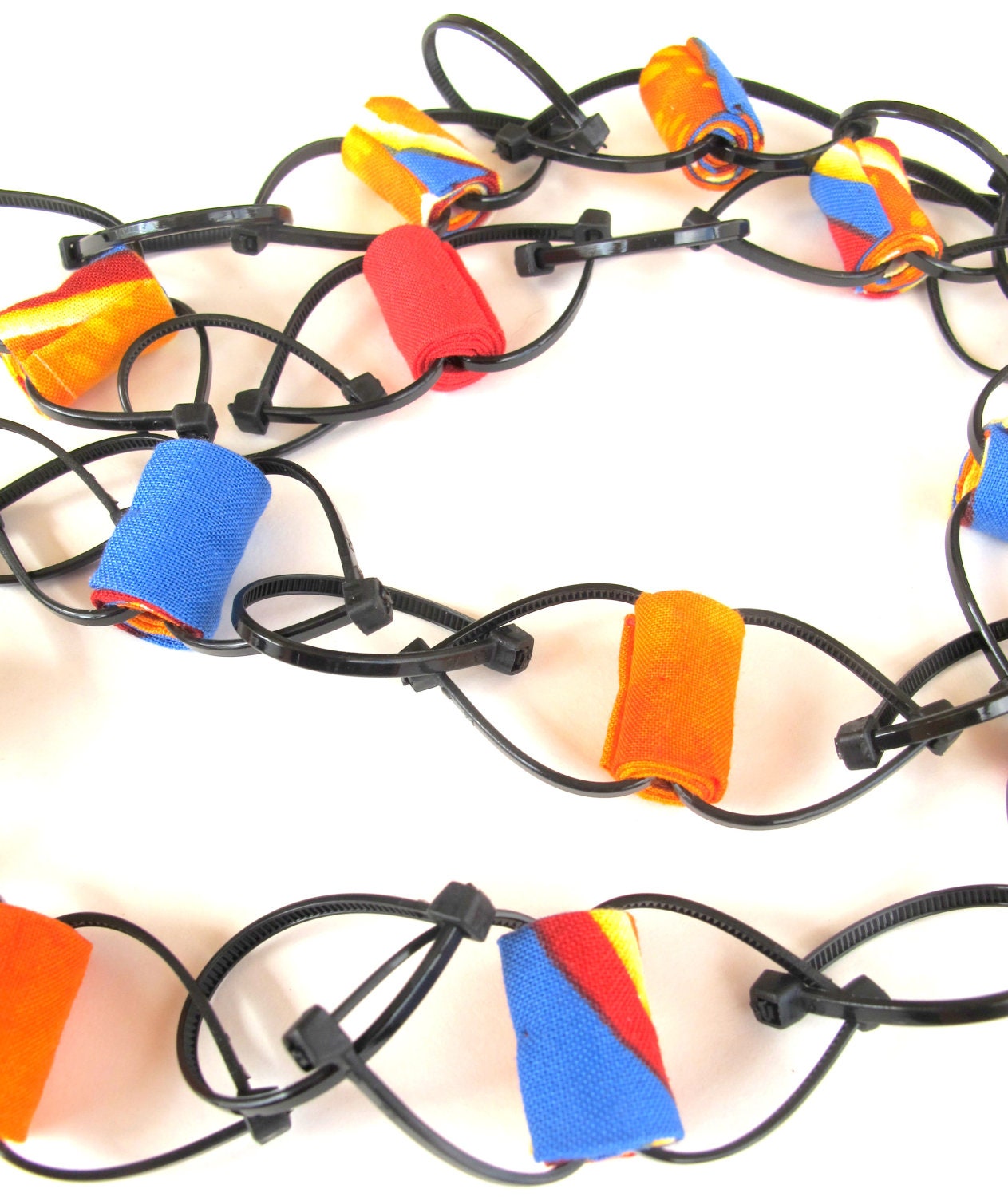 High Tech urban statement industrial plastic fiber necklace