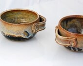 Soup bowls in golden brown  10 oz .
