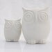 ceramic owl figurines two owl and owlet