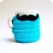 Cozy Cover Coffee Mug Tea Cup Handlebar Mustache turquoise crochet