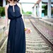 Black Chiffon Maxi Dress, Long Black Dress
