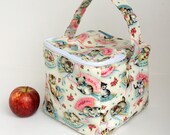 Bento Box Lunch Bag in Retro Kittens
