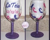 Small Glitter Wine Glass