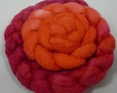 Gradient-Dyed 75/25 BFL/Silk Roving 4oz  (SKU 203)