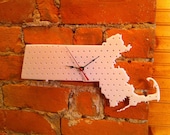 Laser Cut Massachusetts Wall Clock