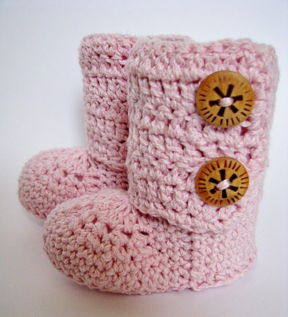 Baby Ankle Booties, Baby Booties, Baby Slippers, Baby Shoes in Pink