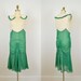 1920s dress / vintage 20s sheer chiffon dress / beaded collar / Creme de Luxe