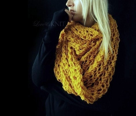 Huge Mustard Loop Scarf