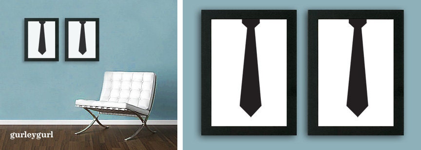 Framed "His and His" print SET - 8 x 10