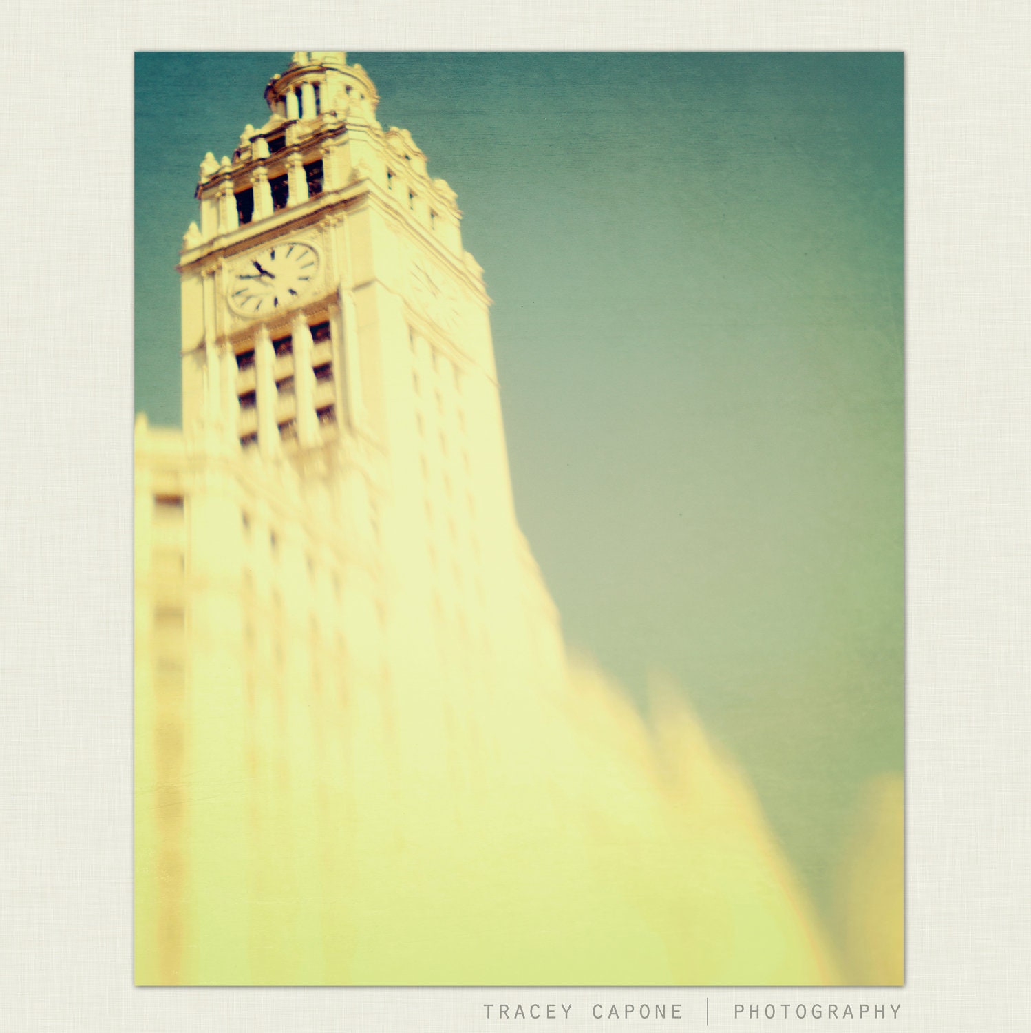 Chicago photography, wall art - The Eleventh Hour - Chicago wall decor, urban home decor, tiffany blue