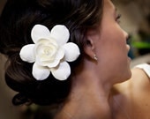 Ivory Gardenia hair pin 3.7-4 inches