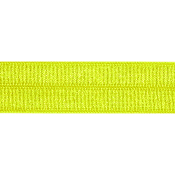 5/8 inch Fold Over Elastic for Baby Headbands - 5 Yards of Neon Yellow