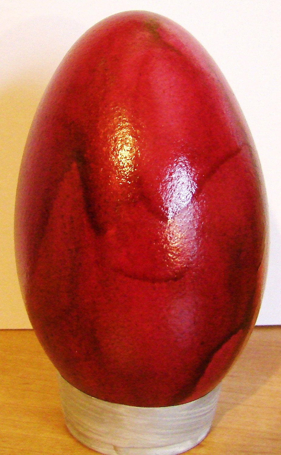 Burgundy Marble Look Ornament Egg