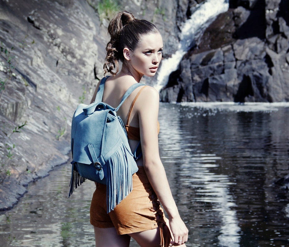 Apache suede backpack in yellow