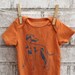 Italian Greyhound Baby Onesie, Dog cotton baby bodysuit, dyed Orange or custom colors