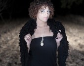 Pine cone in sterling silver on branch necklace