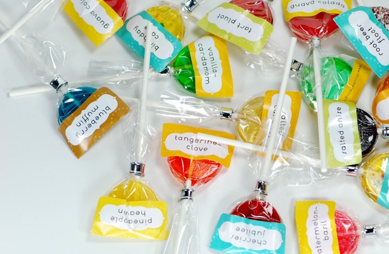 Choose 6 - Lollipop Sampler Pack - gourmet flavors hard candy lollipops