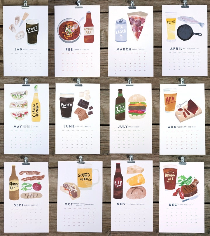 beer/food 2013 calendar