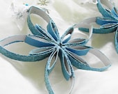 Snowflake Ornament, Powder Blue Christmas Tree Ornament, Star Ornament, Tree Ornament, Tree Decoration, Table Decoration