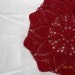 Burgundy Doily-10 inch Doily-Pineapple Doily-Red Doily-Maroon Doily-Hand Crocheted Cotton Doily- Cindy's Loft