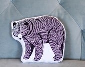bear . papercut plush . black