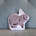 bunny . papercut plush . brown
