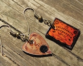 Mini Vintage Ouija Board V11 Dangle Earrings Wiccan Pagan Goth