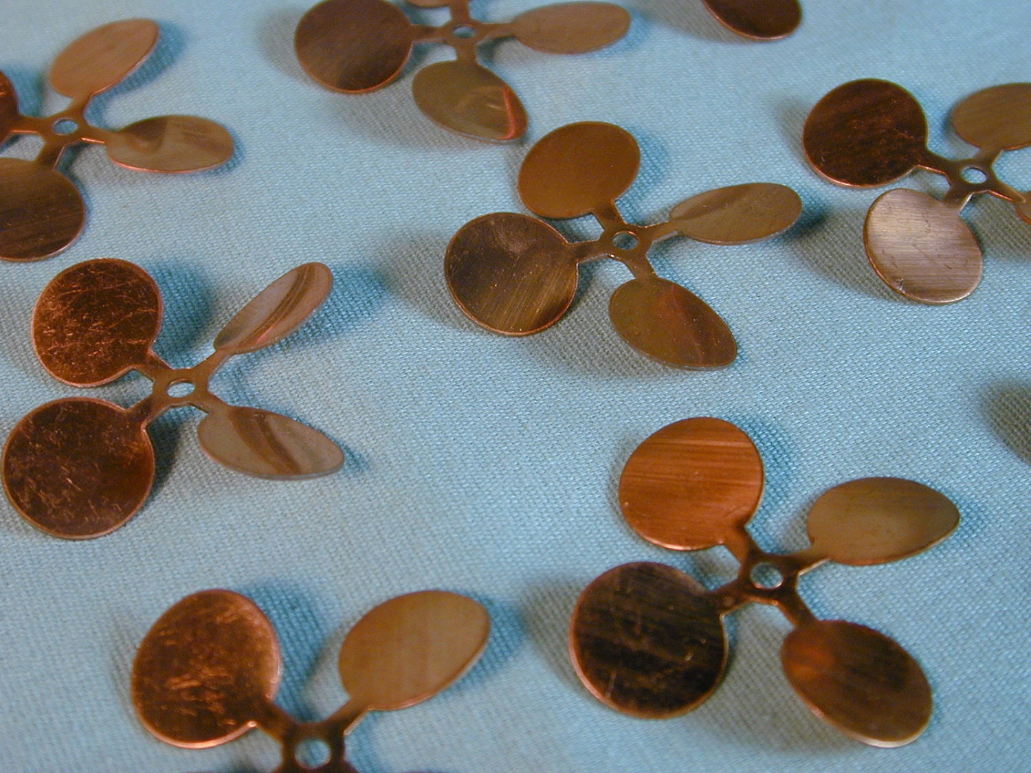 9 Stamped Copper Propellers Steampunk