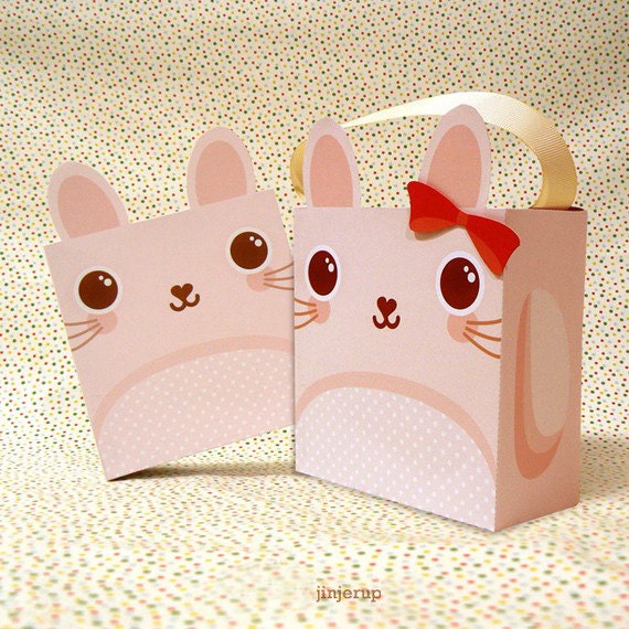 Cute Bunny Giftbox Printable PDF