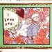 VALENTiNE . Raggedy Love CARD . Ann Rag Doll Andy 1960s 1970s Floral Ditsy Flowers Heart I Love You Wood Retro Boy Girl Tree 1611