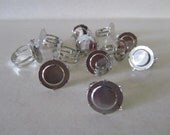 Adjustable Ring Blanks nickle free antique silver 12 count
