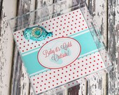 Lucite Tray Acrylic - Modern Dot Christmas Holiday 12x12 Tray - By A Blissful Nest - Personalized